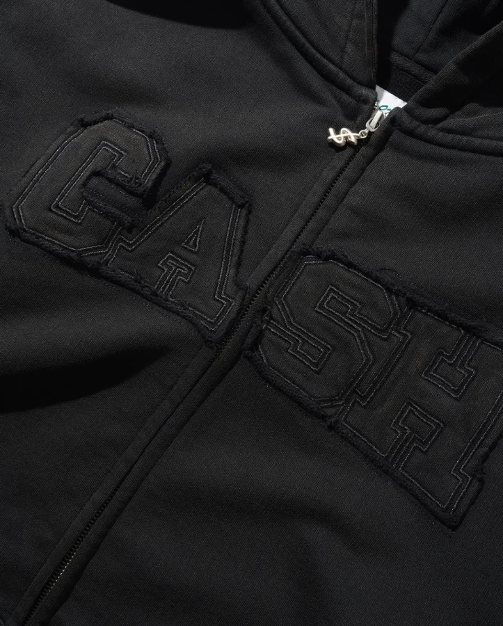 Cash Only - Campus Zip-Thru Hood Washed Black - Image 2