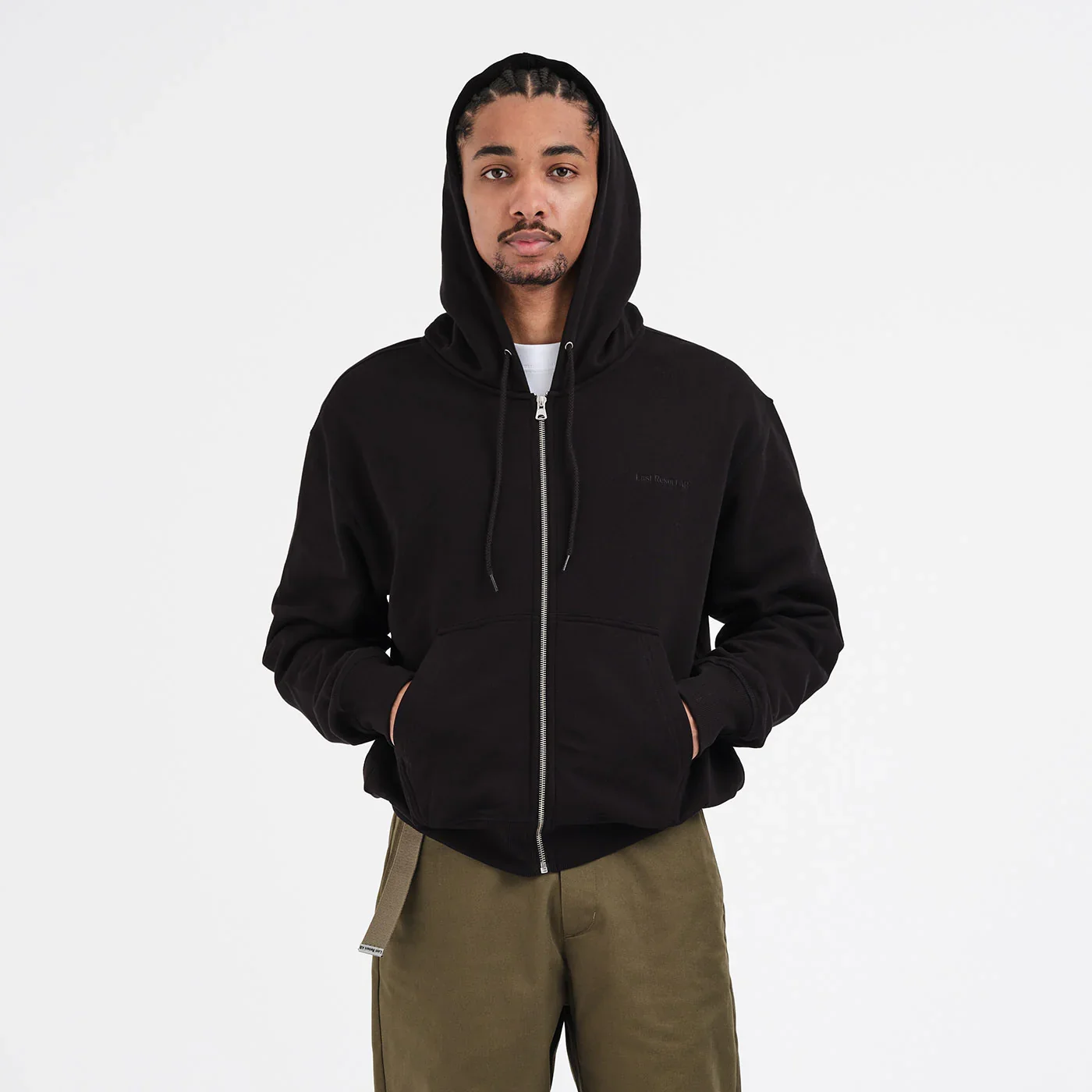 Last Resort AB - Script Logo Zip Hoodie Black - Image 3