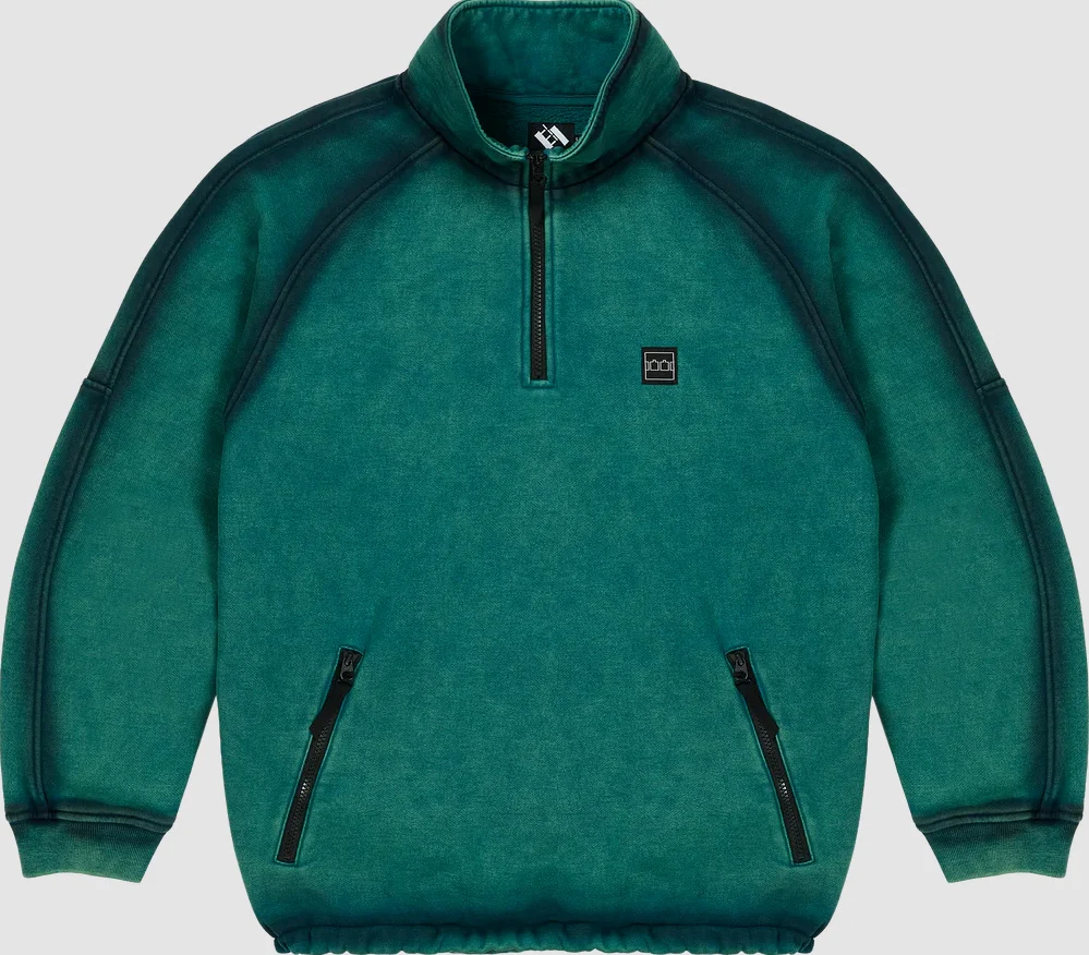 The Trilogy Tapes - Spray Funnel Neck Sea Moss Green/Black