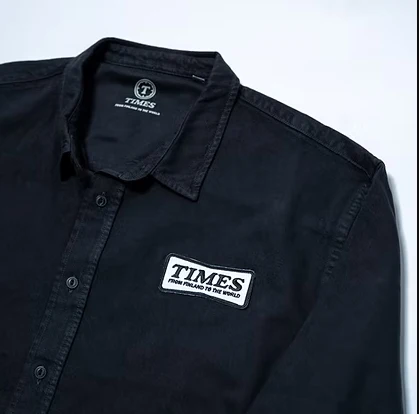 Times - Relaxed Work Shirt Dyed Black - Image 2